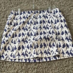 Vineyard Vines Navy and Cream Mini Skirt